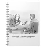 業務評おもしろい価ユーモア手帳 ノートブック (正面)