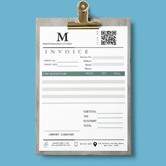 業務請求書売上入金モノグラムQrコード