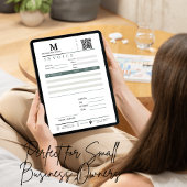 業務請求書売上入金モノグラムQrコード カード