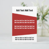 業務赤と白モダンイベント招待状 招待状 (スタンド正面)