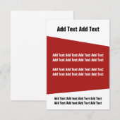 業務赤と白モダンイベント招待状 招待状 (正面/裏面)