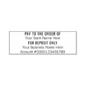 業務銀行のカスタム命令に従う セルフインキングスタンプ (デザイン)