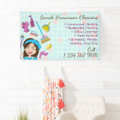 業務開始者広告のクリーニング 横断幕 (インサイチュ)