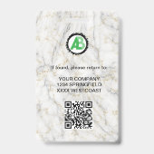  業務 ロゴ 人員 スタッフ 従業員 QRコード バッジ (裏面)