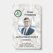  業務 ロゴ 人員 スタッフ 従業員 QRコード バッジ (正面)