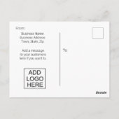 業務、一時的に終了通知 ポストカード (裏面)