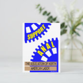 業界のギアが労働者を粉にする! ポストカード (スタンド正面)