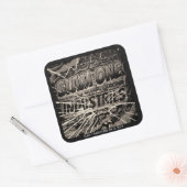 業界のステッカーを一発つける スクエアシール (封筒)