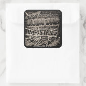 業界のステッカーを一発つける スクエアシール (バッグ)