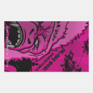 業界のステッカーを1つ閉じる 長方形シール