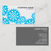 業界のホイール – スカイブルーとホワイト 名刺 (正面/裏面)