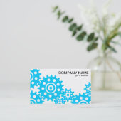 業界のホイール – スカイブルーとホワイト 名刺 (スタンド正面)