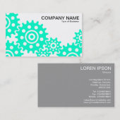 業界のホイール – ターコイズとホワイト 名刺 (正面/裏面)