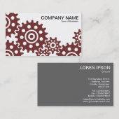 業界のホイール – ダークブラウンとホワイト 名刺 (正面/裏面)