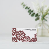 業界のホイール – ダークブラウンとホワイト 名刺 (スタンド正面)