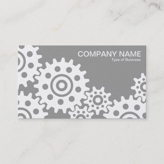 業界のホイール – プラチナとグレー 名刺 (正面)