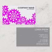 業界のホイール – マゼンタとホワイト 名刺 (正面/裏面)