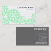 業界のホイール – 幽霊グリーンとホワイト 名刺 (正面/裏面)