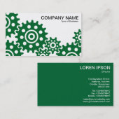 業界のホイール – 森の緑と白 名刺 (正面/裏面)