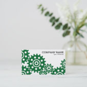 業界のホイール – 森の緑と白 名刺 (スタンド正面)