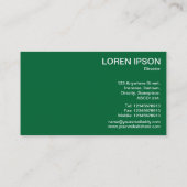 業界のホイール – 森の緑と白 名刺 (裏面)