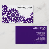 業界のホイール – 深い紫と白 名刺 (正面/裏面)