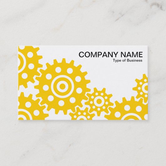 業界のホイール – 琥珀と白 名刺 (正面)