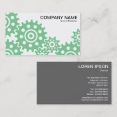 業界のホイール – 薄緑と白 名刺 (正面/裏面)