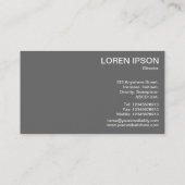 業界のホイール – 薄緑と白 名刺 (裏面)