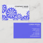 業界のホイール – 電動ブルーとホワイト 名刺 (正面/裏面)