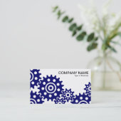 業界のホイール – Dpネイビーブルーとホワイト 名刺 (スタンド正面)