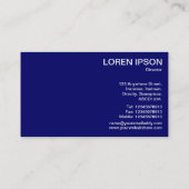 業界のホイール – Dpネイビーブルーとホワイト 名刺 (裏面)