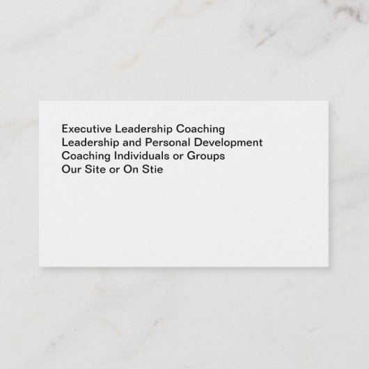 業績のコーチ 名刺 (裏面)