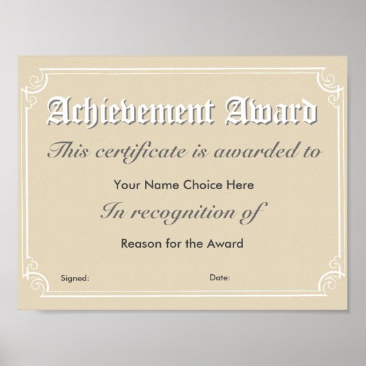 業績表彰状 ポスター (正面)