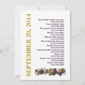 業者向け結婚式スケジュール 招待状 (裏面)