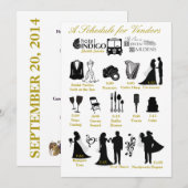 業者向け結婚式スケジュール 招待状 (正面/裏面)