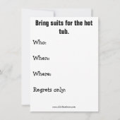 極おもしろいパーティの招待状 招待状 (裏面)