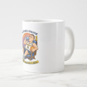 極めてアスリートな注目中心 楽しいスポーツデザイン ジャンボコーヒーマグカップ (正面右)