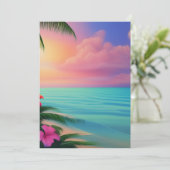 極めてリアルな閑静な熱帯ビーチ サンキューカード (スタンド正面)