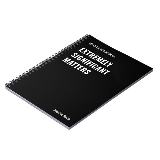 極めて重要な事項のおもしろい引用文 ノートブック (左側)