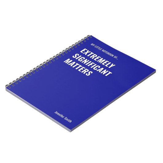 極めて重要な事項のおもしろい引用文 ノートブック (左側)