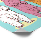 極カラフル熊 ポスター (角)