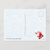 極モダン熊に乗ったペンギンの漫画 シーズンポストカード (裏面)