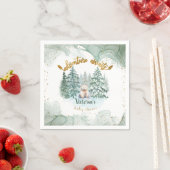 極上のクマの冒険が待っているベイビーシャワー スタンダードカクテルナプキン (インサイチュ)