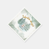 極上のクマの冒険が待っているベイビーシャワー スタンダードカクテルナプキン (角)