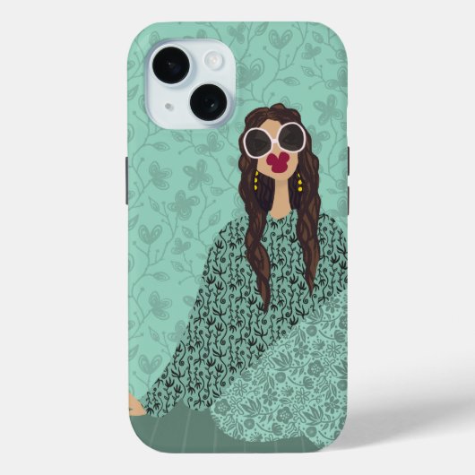 極上のフェミニンアートイラスト ファッションアート Case-Mate iPhoneケース (裏面)