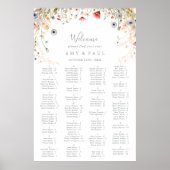 極上のワイルドフラワーアルファベット座席表 ポスター (正面)