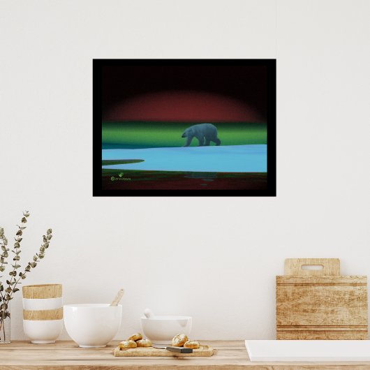 極光の極地熊 ポスター (キッチン)