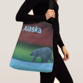 極光ポーラベア – アラスカ クロスボディバッグ (クローズアップ)