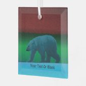 極光ポーラベア ガラスオーナメント (正面左)